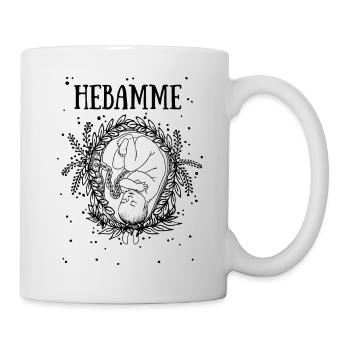Hebamme Doula Geburtshelferin Hebammengeschenk - Tasse - Weiß - Rechts