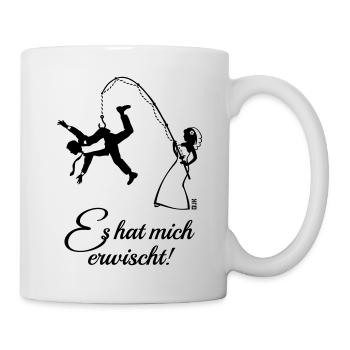 Es Hat Mich Erwischt! (Junggesellenabschied JGA) - Tasse - Weiß - Rechts
