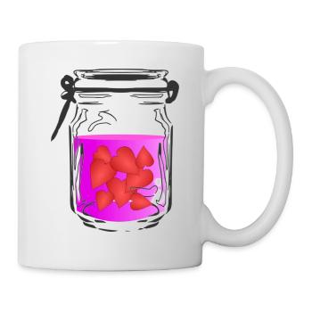 Bocal avec des coeurs - Mug blanc - blanc - Droite