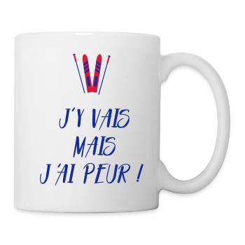 J'y vais mais j'ai peur ! Les Bronzés font du ski - Mug blanc - blanc - Droite