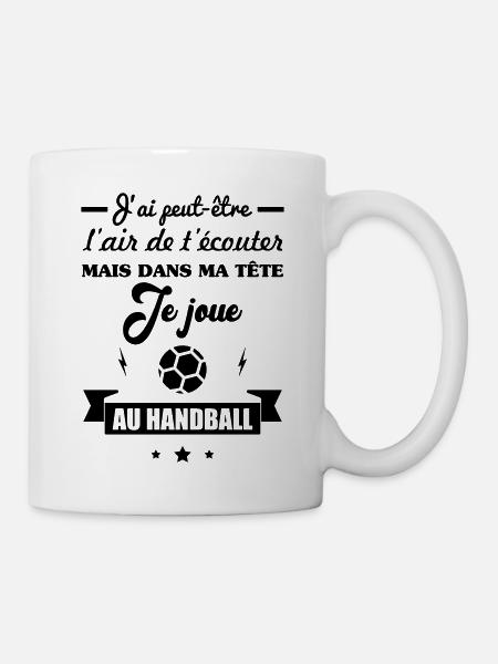 L'air de t'écouter,handball - Mug blanc - blanc