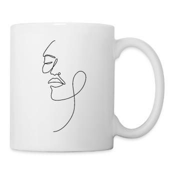 Résumé du visage - Mug blanc - blanc - Droite