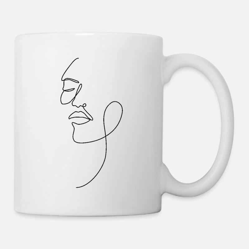 Résumé du visage - Mug blanc - blanc