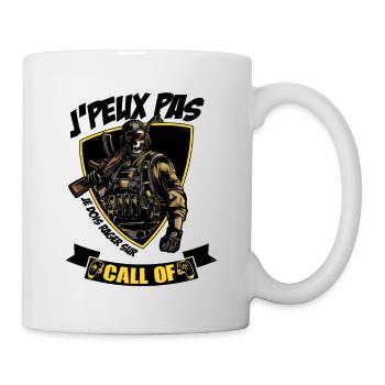 j'peux pas j'ai call of,jeux vidéo,console,humour - Mug blanc - blanc - Droite