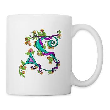 Des lettres. - Mug blanc - blanc - Droite