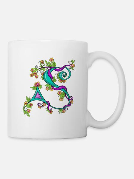 Buchstabe S - Tasse - Weiß
