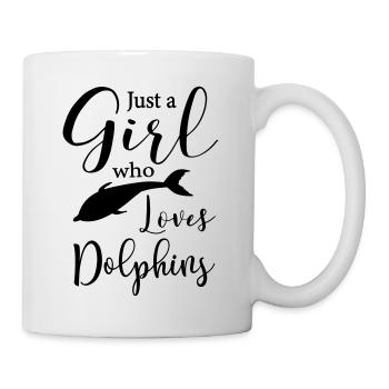 Dolphin dolphins love animal water gift girl - Mug - white - Right