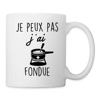 Je peux pas j ai fondue - Mug blanc - blanc - Droite
