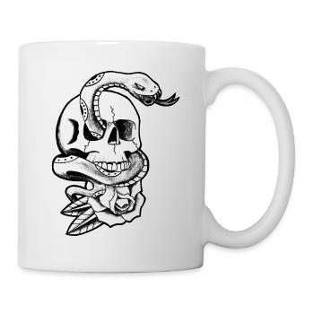 Needleswing Tattoo Leipzig Skull and Snake - Mug - white - Right
