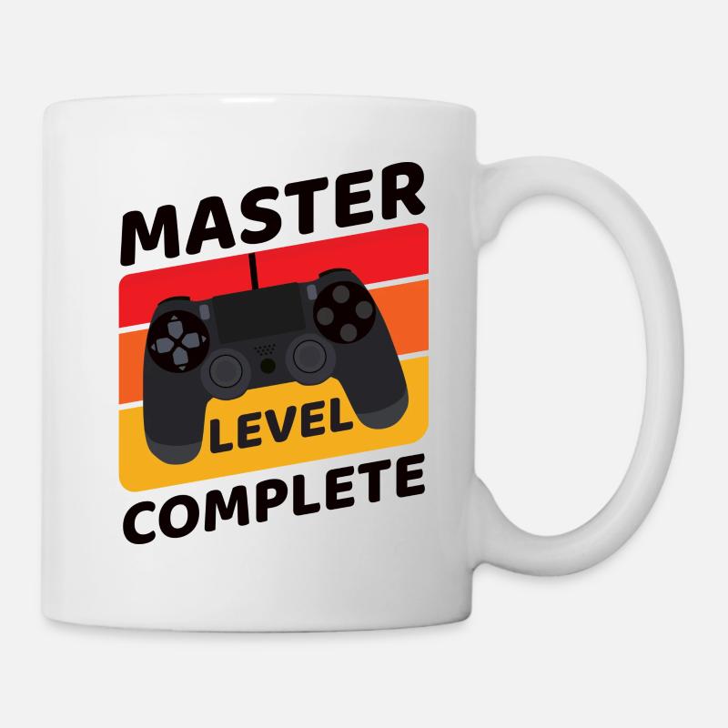Master Level Complete Masterabschluss Geschenk - Tasse - Weiß