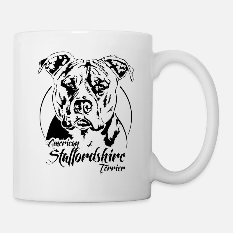 AMERICAN STAFFORDSHIRE TERRIER Chiens Wilsigns - Mug blanc - blanc