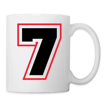 7 nombre symbole - Mug blanc - blanc - Droite
