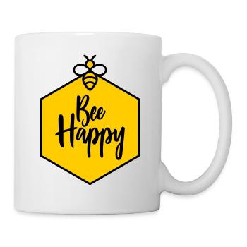 Bee Happy - Tasse - Weiß - Rechts
