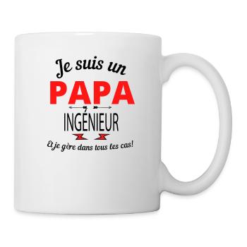 Papa INGÉNIEUR - Mug blanc - blanc - Droite
