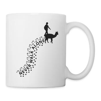 Alpaka Wanderung Never walk alone - Tasse - Weiß - Rechts
