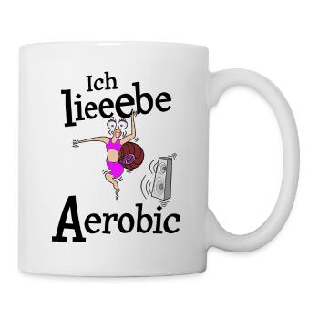 Die Schnecke liebt Aerobic - Tasse - Weiß - Rechts