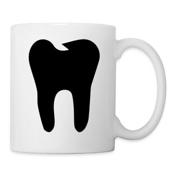 Symbole de l’icône de dent - Mug blanc - blanc - Droite