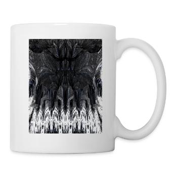 Fraktale Kunst | Gothic-Style | 3D-Grafik - Tasse - Weiß - Rechts