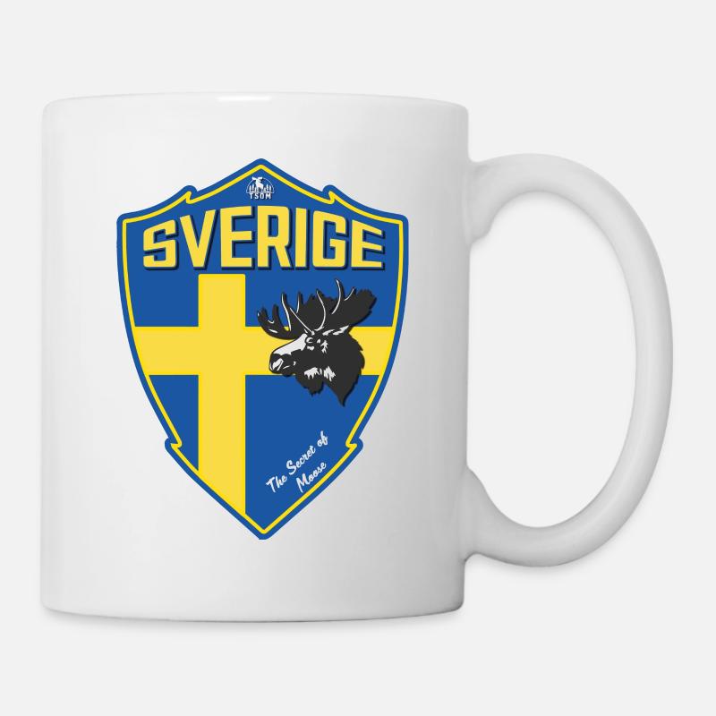Schweden - Wappen - Schild - Tasse - Weiß