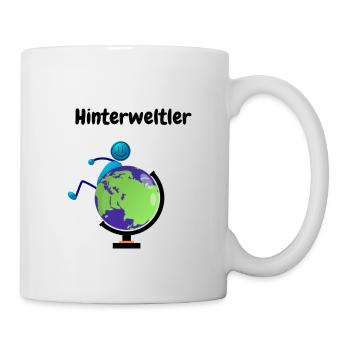 Wortspiel Spruch Hinterweltler Lustiges Motiv - Tasse - Weiß - Rechts