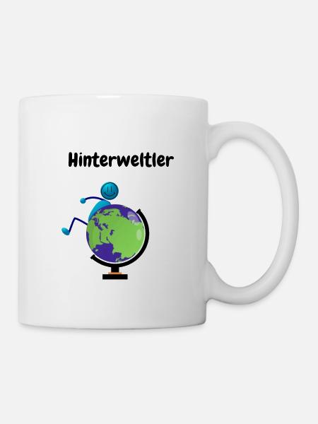 Wortspiel Spruch Hinterweltler Lustiges Motiv - Tasse - Weiß