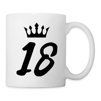 18 Zahl Krone - Tasse - Weiß - Rechts
