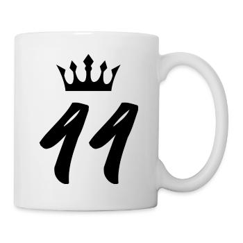 44 Zahl Krone - Tasse - Weiß - Rechts
