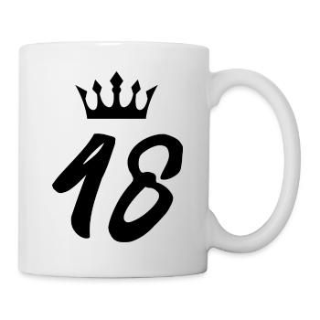 48 Zahl Krone - Tasse - Weiß - Rechts