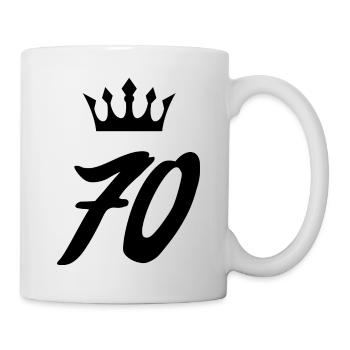 70 Number crown - Mug - white - Right