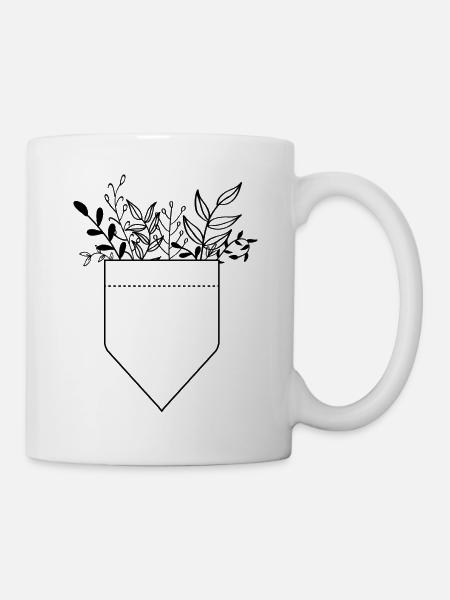 Blumen aus Tasche - Tasse - Weiß