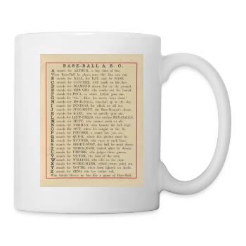 Baseball ABC 1885 Vintage Book Illustration No.3 - Mug blanc - blanc - Droite