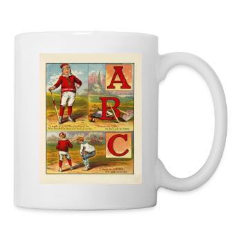 Baseball ABC 1885 - Illustration de livre vintage No.4 - Mug blanc - blanc - Droite