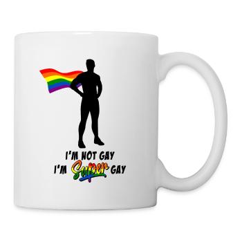 I'm super gay - Funny gay saying LGBT - Mug - white - Right