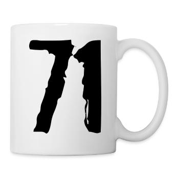 71 Zahl Trikot - Tasse - Weiß - Rechts