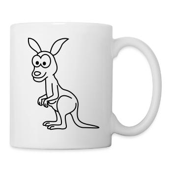 Kangaroo Comic - Tasse - Weiß - Rechts