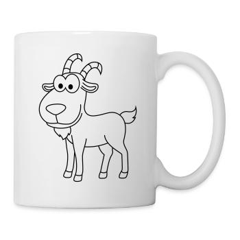Mountain Goat Comic Animal - Mug - white - Right