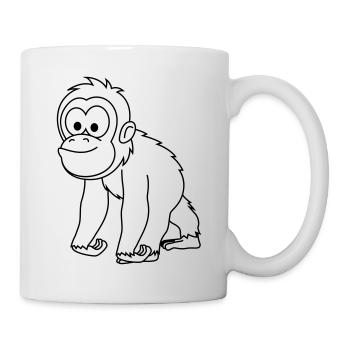 Orangutan monkey comic - Mug - white - Right
