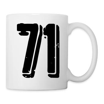 71 Zahl Trikot - Tasse - Weiß - Rechts