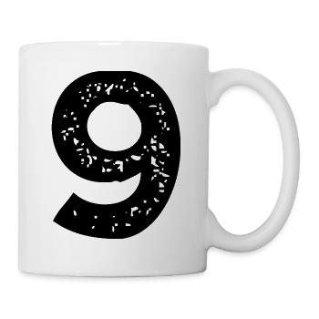 Maillot à 9 chiffres - Mug blanc - blanc - Droite