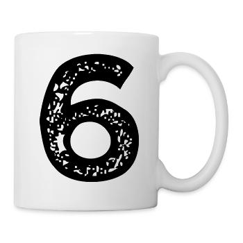 Maillot numéro 6 - Mug blanc - blanc - Droite