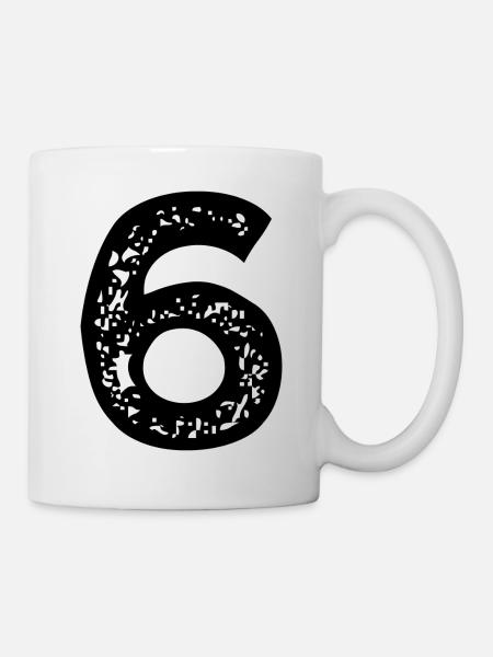 Maillot numéro 6 - Mug blanc - blanc