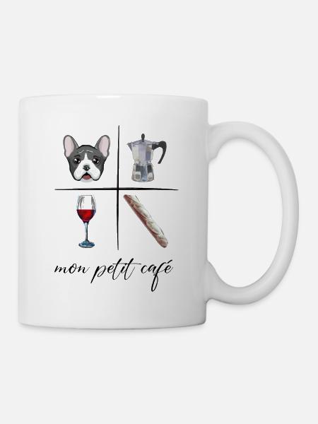 mon petit café - Tasse - Weiß
