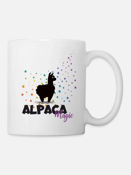 Alpaca Magic Alpaca Rainbow Stars Alpaca - Mug - white