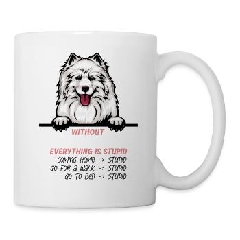 Ohne Samojede ist alles doof - Tasse - Weiß - Rechts
