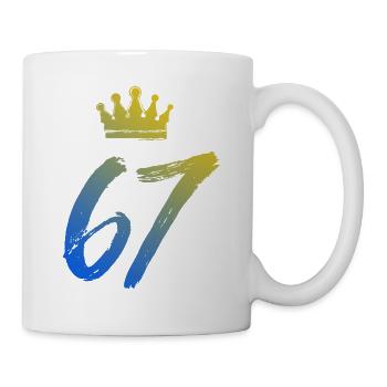 67 Zahl Krone - Tasse - Weiß - Rechts