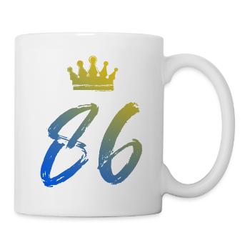 86 Zahl Krone - Tasse - Weiß - Rechts