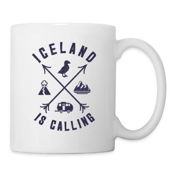 Island Urlaub Berge Papageitaucher Reykjavik - Tasse - Weiß - Rechts
