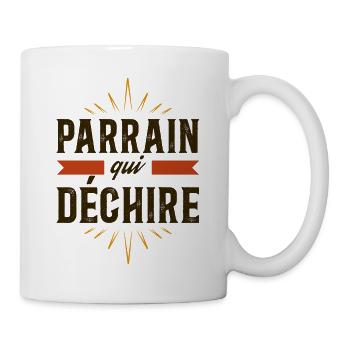 Humour Homme Super Parrain Qui Déchire - Mug blanc - blanc - Droite