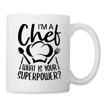 Chef Chef Chef Cuisine Drôle de dicton - Mug blanc - blanc - Droite