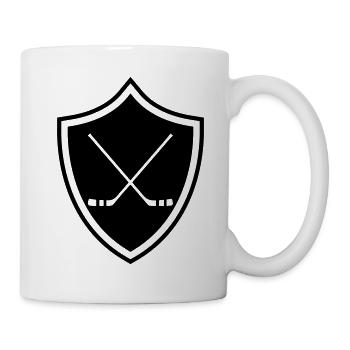 Bâtons de hockey sur glace - Mug blanc - blanc - Droite